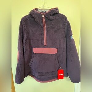 The North Face Women's Purple and Pink Fleece Hoodie